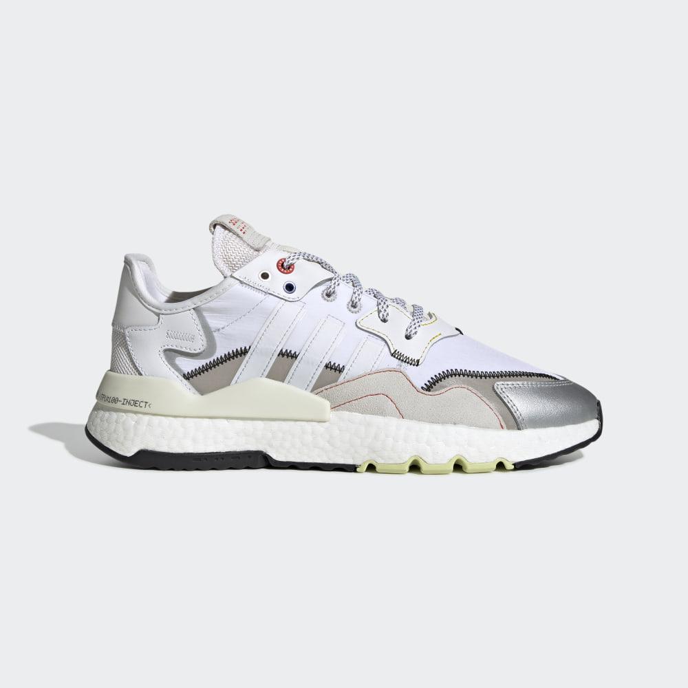 Originals Adidas Nite Jogger Barbati Romania - Gri/Albi/Rosii EF5405